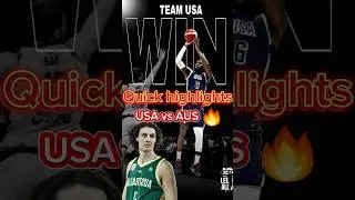Team USA vs Australia Quick Highlights 👀🚨 #shorts
