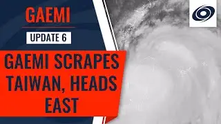 Typhoon Gaemi Brushes the Coast of Taiwan