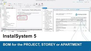 InstalSystem 5 -   BOM per project,  storey or building unit