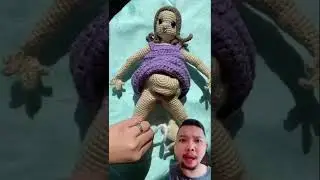 CUTE KNITTED DOLL OF A MOTHER GIVING BIRTH 