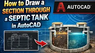 How to draw a section through a septic tank