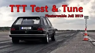 VW DSG Golf Mk2 AWD 8,7s @ 263kph first test in 2019 TTT Test & Tune Finsterwalde