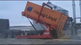 Unloading Grain Made Easy With A-Ward Container Unloader #containerunloader #containertipper