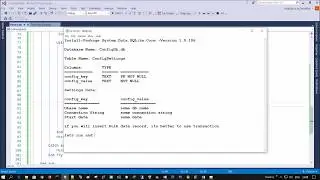 Create SQLite database programmatically using VB.NET - Visual Studio 2015