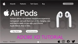 How to create Apple !!Airpods!! Landing page in Adobe_Xd Tutorial !!Auto_Animate!!