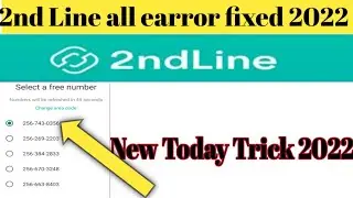 2nd Line App All Earror Solve || Fake WhatsApp kaise banayen ||  USA fake WhatsApp kaise banayen