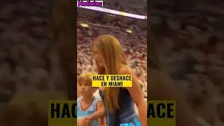 Shakira apoyando al equipo Miami Heat de la NBA