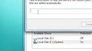 How to create a new system restore point in Windows 7