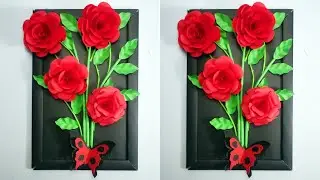 Easy Paper Flowers | Paper Flower Wall Decoration | How to Make Flowers from Origami Paper