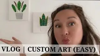 Vlog | CUSTOM ART (EASY) | make your own painting draw & colour!