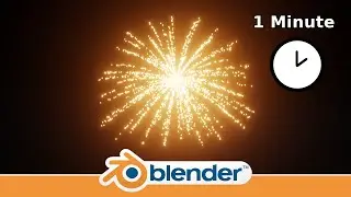 Making a Fireworks animation in 1 Minute | Blender 3.0