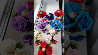 Новогодние букетики - президенты из мыльных роз