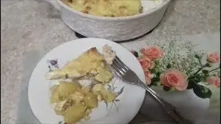 ДОМАШНЯЯ ЕДА. ЗАПЕЧЕНЫЕ  КАБАЧКИ с КАРТОШКОЙ и ГРУДКОЙ ПОД ШУБКОЙ В ДУХОВКЕ