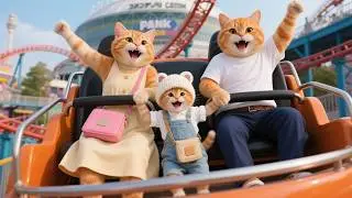 Ginger Kitten Travels Japan with Mama Cat ✈️, Prepare Goodbye Papa Cat 💼 | Funny Cat Videos