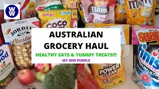 HUGE $200 AUSTRALIAN GROCERY HAUL | CLEANING, TREATS & HEALTHY EATS | My WW PURPLE!!!