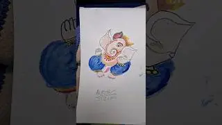 art of ganpati ji with watercolor #reels #viral #viral