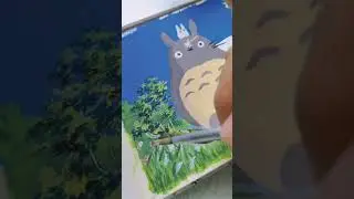 My Neighbor Totoro Gouache Painting /Studio Ghibli Scene 