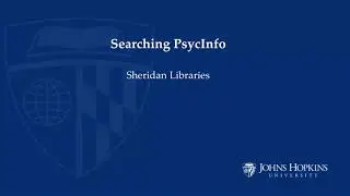 PsycInfo Tutorial