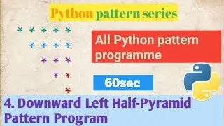 Python pattern programs | Star printing programs in Hindi | python full course | Python Star pattern