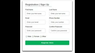 How To Create A Responsive Form Using Html and CSS | Html Simple Login / Signin Form