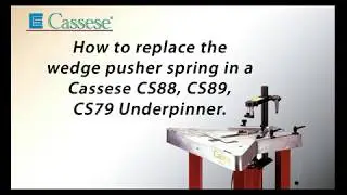 How to replace a wedge pusher spring on a Cassese CS88 89 79 Underpinner
