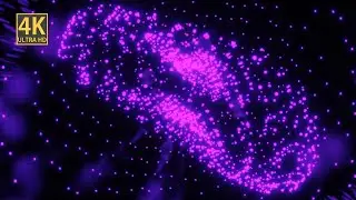VJ LOOP NEON Abstract Background Video 4k Pink Purple Bokeh Particles ASMR Metallic Wave Screensaver