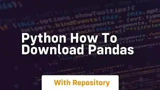 python how to download pandas
