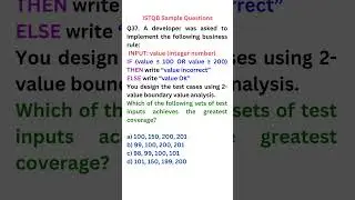 ISTQB Sample Questions || Q37 || Automation Testing || Selenium Java