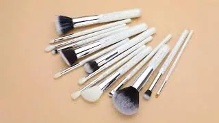 Makeup Brushes Sets Make up Brush Tool kit Foundation Powder Blushes JESSUP 25 PCS Pearl White