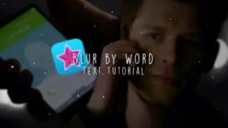Blur by Word Text Tutorial