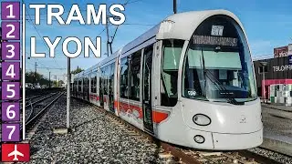🇫🇷 Trams in Lyon - All the Lines / Toutes les Lignes - Tramway de Lyon (2022) (4K)