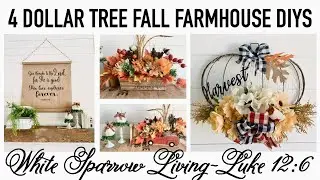 4 DIY DOLLAR TREE HIGH END FARMHOUSE FALL HOME DECOR PROJECTS | BUFFALO CHECK AND LITTLE RED TRUCK