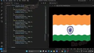 indian flag animation using html and css only #html #css #frontend #coding #animation #flag #shorts