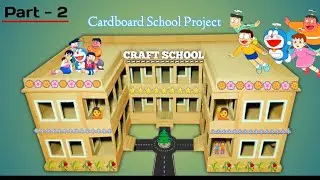 How To Make Building School Model Project With Cardboard 🤩