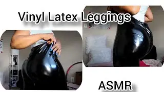 [ASMR] Trying on Black Vinyl Leather Leggings With Rambling🖤