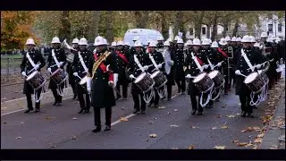 Military bands return to Wellington Barracks - Remembrance Sunday 2021