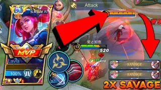 2X SAVAGE!! Layla Best Build and Emblem! (ONE HIT) ~ MLBB