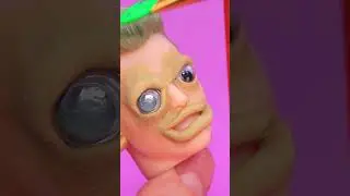Как сделать зомби из старой куклы 👀 #shorts