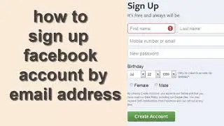 how to sign up new facebook account 2017/ facebook create new account