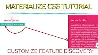 How to customize a Feature Discovery block in Materialize