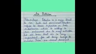 Essay On Air Pollution//English Essay