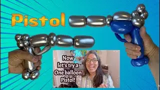 One balloon Pistol and 2 balloons pistol. Line twisting balloon tutorials