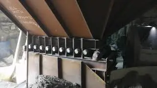 Ленточный транспортёр для инертных в бетонном производстве
