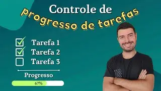 Controle de progresso de tarefas #excel #dashboard
