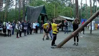 Турслёт ДТЭК 2017г. Спортивный конкурс (Летающий валенок :)) Герои.