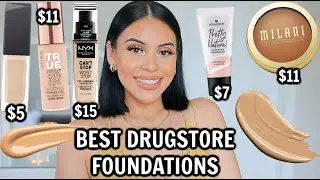 TOP 5 DRUGSTORE FOUNDATIONS: YOU HAVE TO TRY THESE! (full coverage + long wearing)