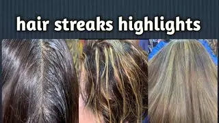 Hair streaks method on dye coated hairs blonde hair color