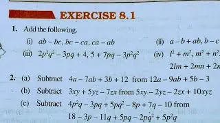 Class 8th maths l Exercise 8.1 l NCERT l Chapter 8 l Algebraic Expressions and identities l Carb Aca