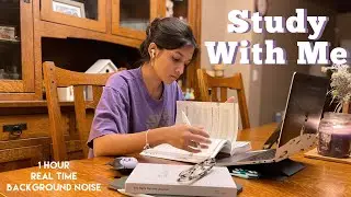 1 HOUR STUDY WITH ME | Real Time | No Music
