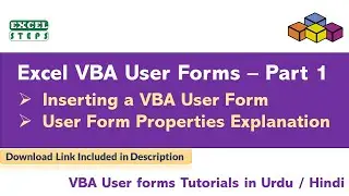 Excel VBA User Form: Inserting a VBA User Form & Properties Explanation in Detail | Excel